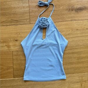 NWT Kimchi Blue Halter Top with Rose Detail